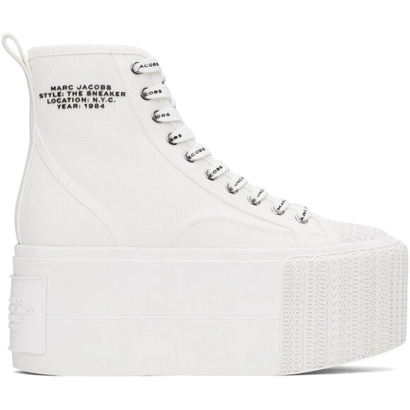 MJ-137. Marc Jacobs The Platform High Top Sneakers White US 11 - Picture 1 of 1